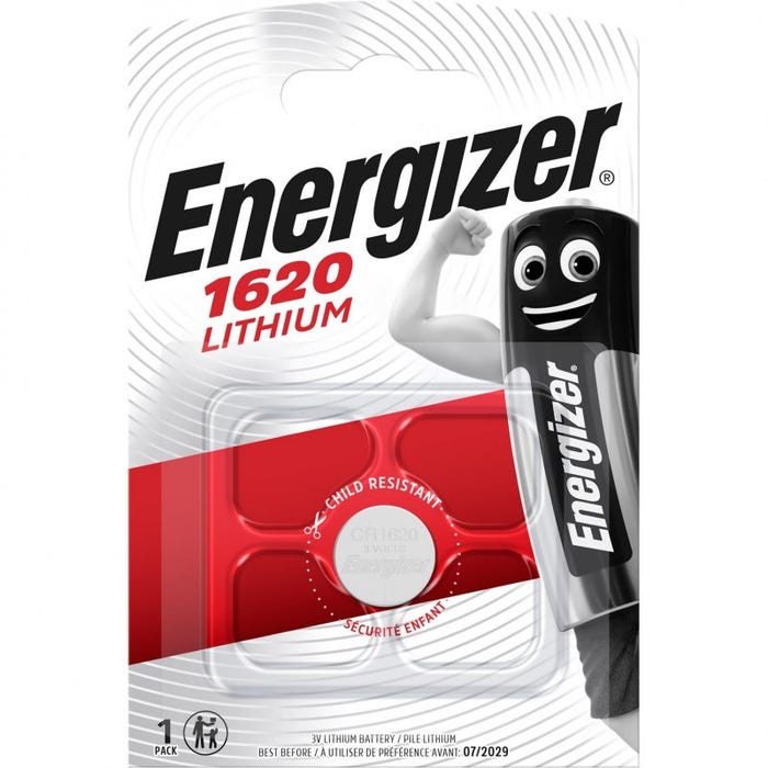 1 Pile bouton lithium CR1620 Energizer (3V) 2