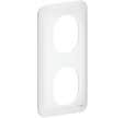 Plaque de finition OVALIS 2 postes vertical blanc - SCHNEIDER ELECTRIC - S260724