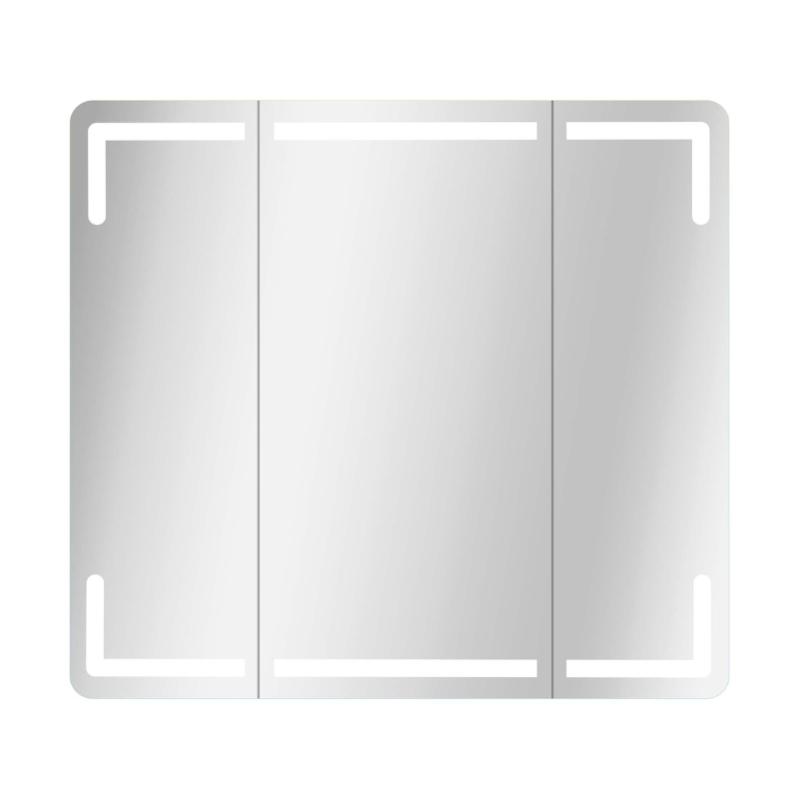 Armoire de toilette 90x75x17cm 3 portes led lumineuse ESTRELLA