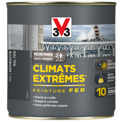 Peinture fer extérieur Climats extrêmes® V33 anthracite mat 0.5 l 3