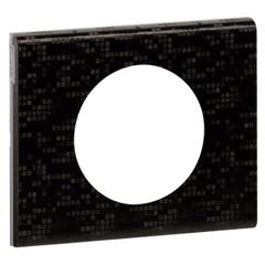 plaque céliane 1 poste cuir pixel 0