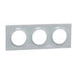 Plaque ODACE Styl sable 3 postes horizontal/vertical entraxe 71mm - SCHNEIDER ELECTRIC - S520706B1