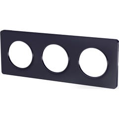 Plaque triple Odace touch, anthracite liseré anthracite 0