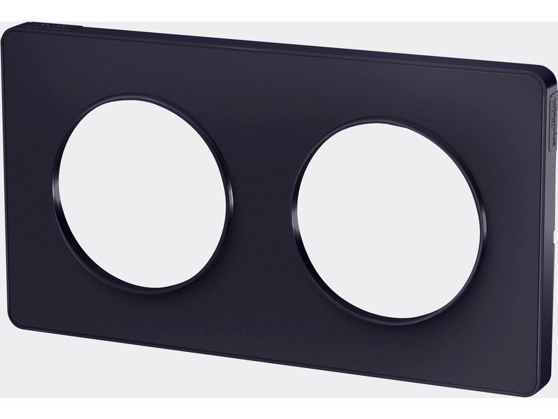 Plaque double Odace touch, anthracite liseré anthracite