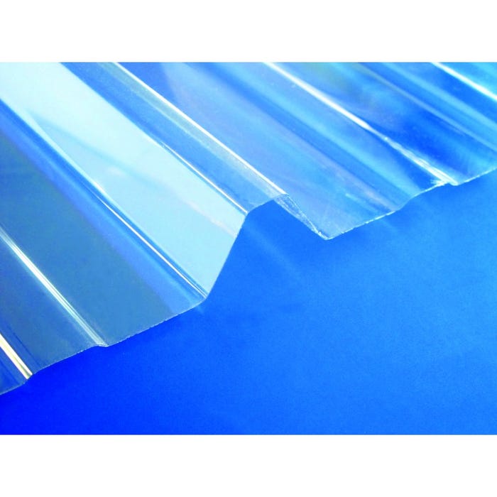 Plaque type bac acier 1045 en polycarbonate Transparent, l : 105 cm, L : 300 cm 1