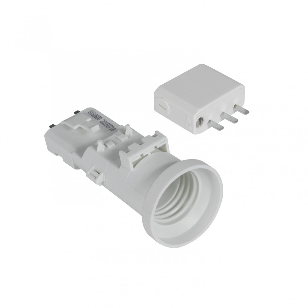 Douille B22 et fiche DCL plastique blanc DEBFLEX