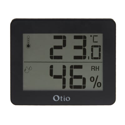 Thermomètre / Hygromètre Noir - Otio