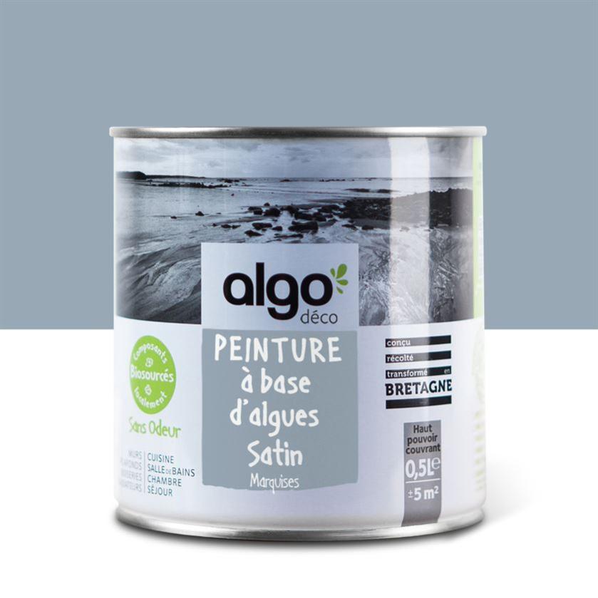 Peinture saine Algo - Bleu Marquises - Satin - 0,5L