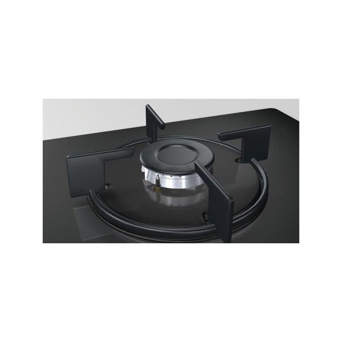BOSCH POP6B6B10 Table de cuisson gaz - 4 foyers - 7400W - L56 x P48cm - Revetement verre trempe - Noir 1