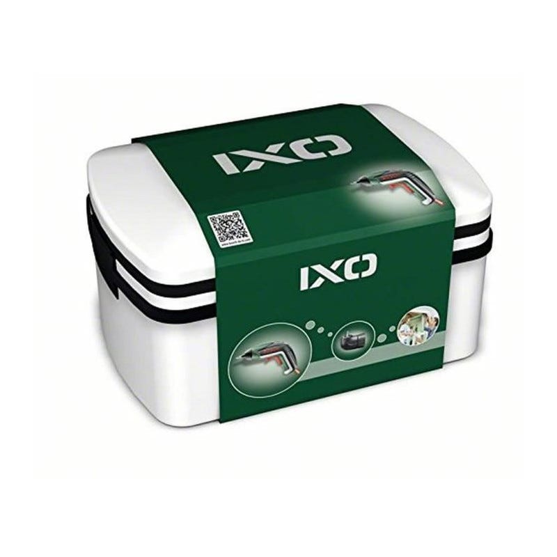Visseuse sans fil Bosch - IXO Edition Set Livre avec renvoi dangle et mandrin excentre, 10 embouts de vissage, Chargeur USB 1