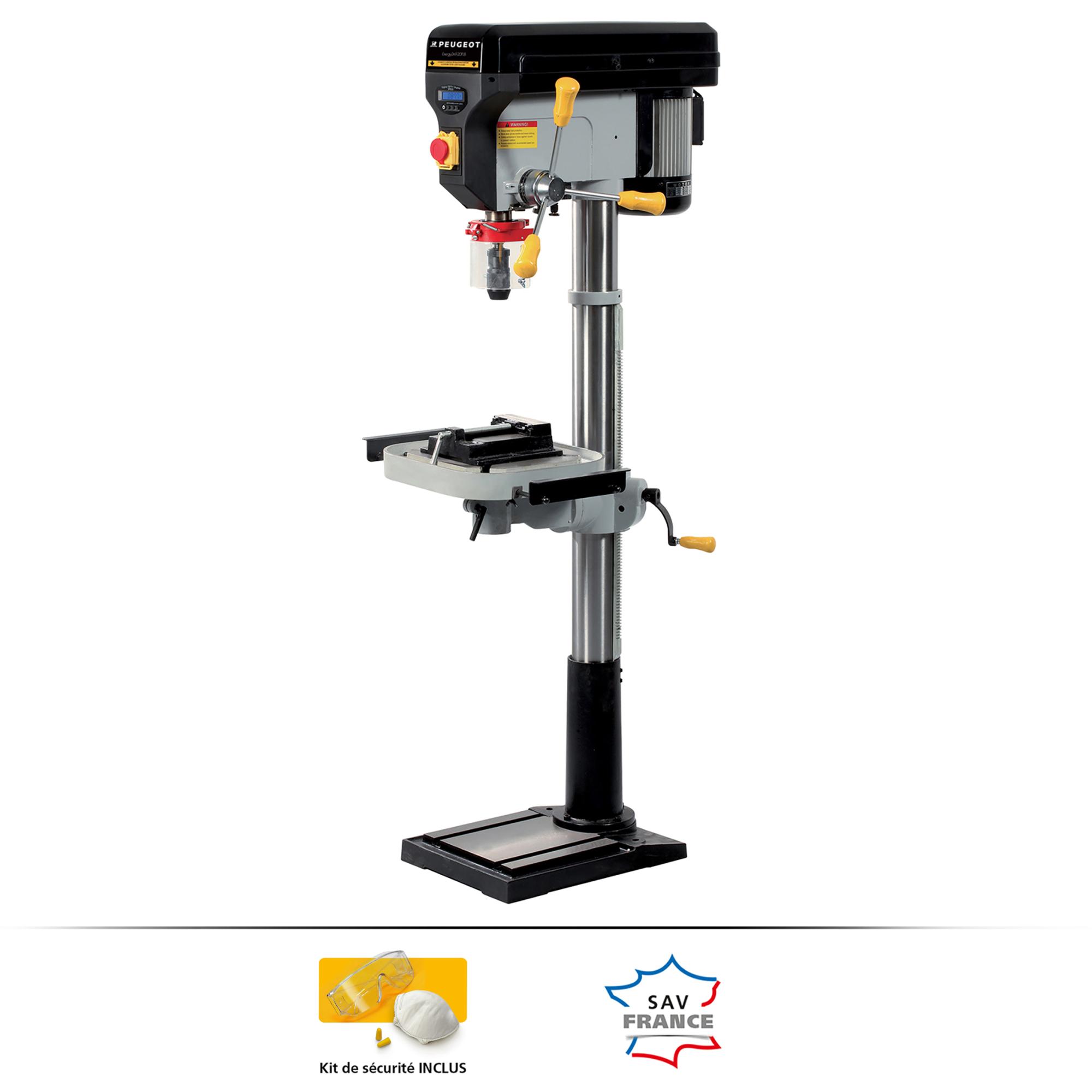 Perceuse colonne d'atelier 750W mandrin auto-serrant Ø16mm cône morse 2 CM2