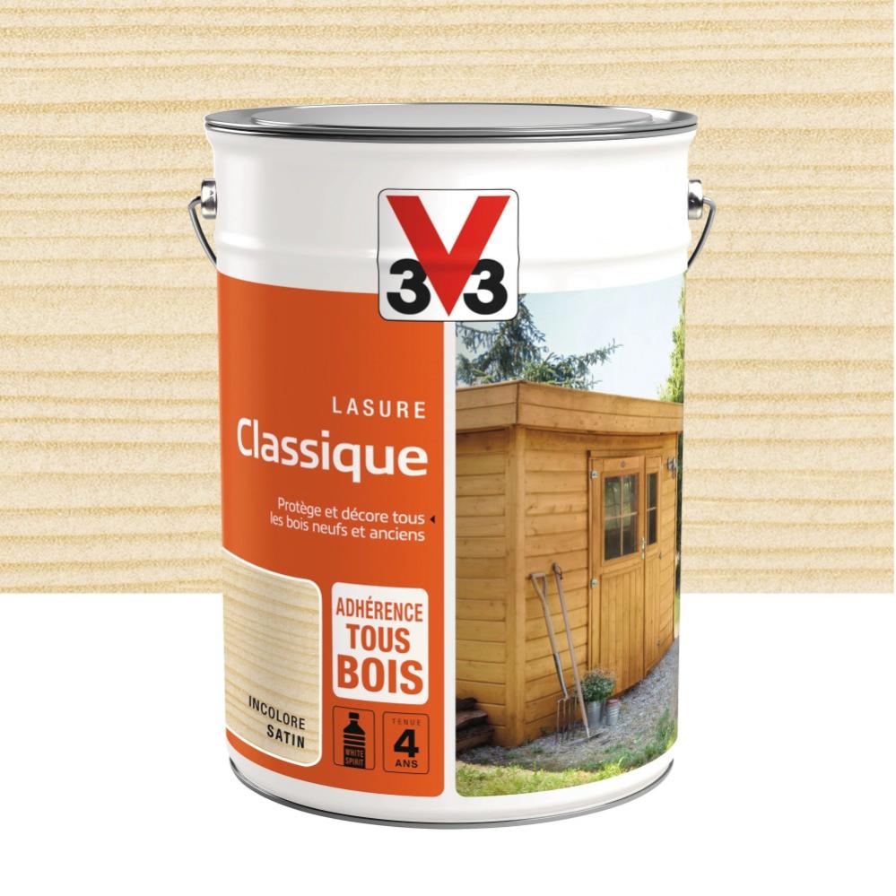 Lasure V33 Classique 4 ans incolore satiné 5 l