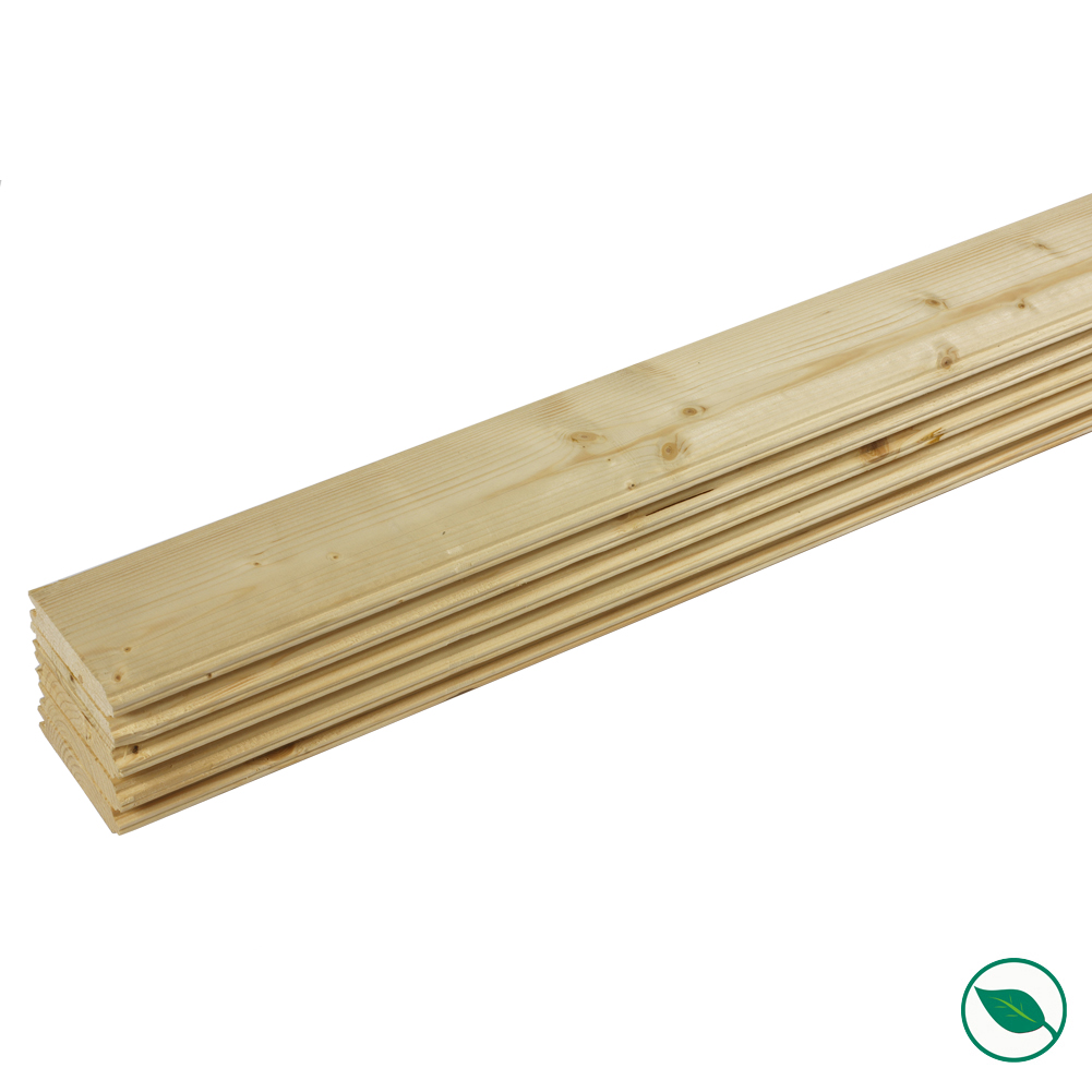 Lot de 5 lames à volet sapin rabotés 2400 x 90 x 20 mm - PEFC 70%