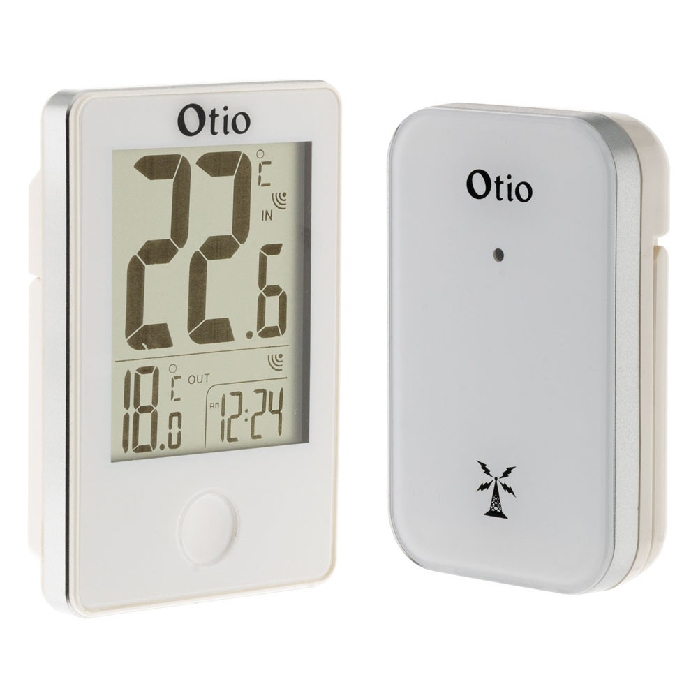 Thermomètre int/ext sans fil Blanc - Otio