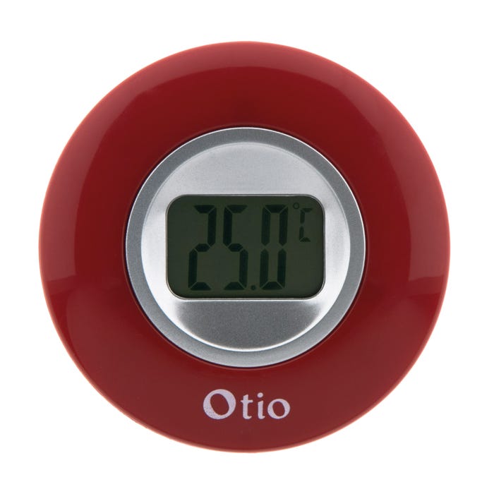 Thermomètre d'intérieur rouge - Otio 1