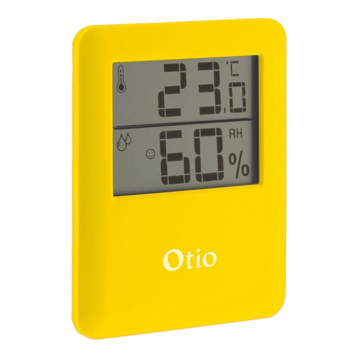 Thermomètre Hygromètre magnétique à écran LCD - Jaune - Otio 0