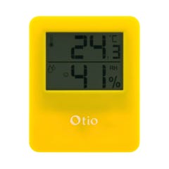 Thermomètre Hygromètre magnétique à écran LCD - Jaune - Otio 1