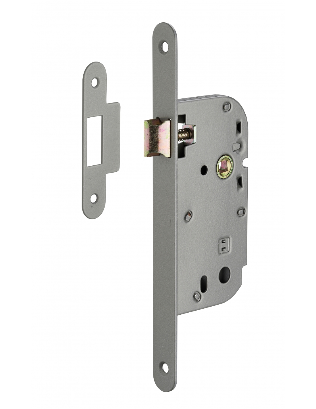 THIRARD - Serrure encastrable pour porte intérieure, axe 50mm, bouts ronds, gris métal
