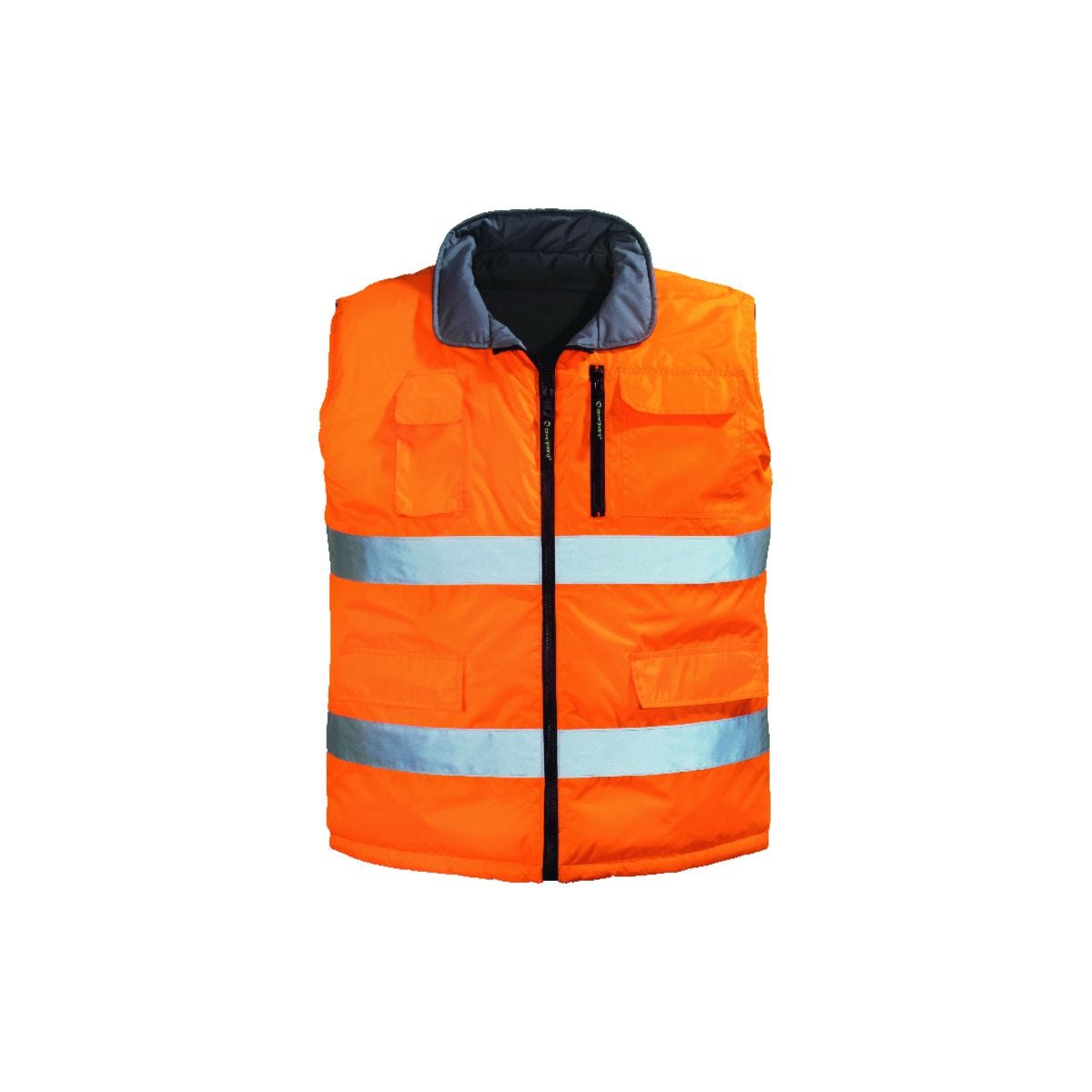 HI-WAY gilet réversible orange HV/gris, Polyester Oxford 150D - COVERGUARD - Taille M 0