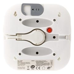 Enrouleur domestique 4x 16A 2P+T à fiche extraplate 3G1mm² - 7m Blanc - Zenitech 3