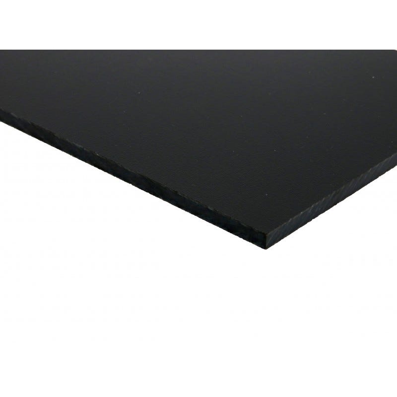 Panneau de bardage stratifié HPL compact Noir, E : 6 mm, l : 130 cm, L : 305 cm 1