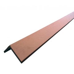 Profil d'angle bois composite pour bardage Brun rouge, E : 6 cm, l : 6 cm, L : 270 cm