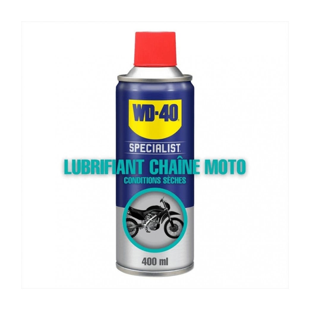 WD40 Specialist Lubrifiant Chaîne Moto 400ml conditions séches 0