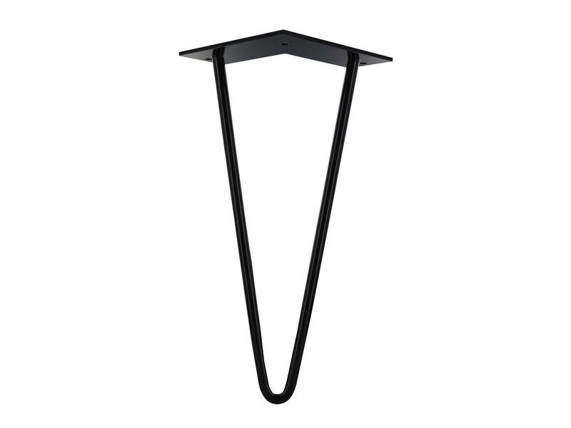 Pied Table Basse Design H. 300mm - Acier Époxy Noir
