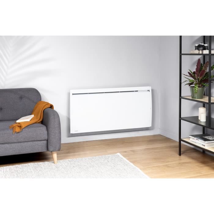 Airelec Alizé A693687 Radiateur A Inertie Fonte - Horizontal 2000w - Coloris Blanc - Fabrication Française - Programmable