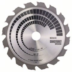 Lame de scie circulaire BOSCH Construct Wood Ø 30mm - 235X30/25X2.8 - 2 608 640 636 1