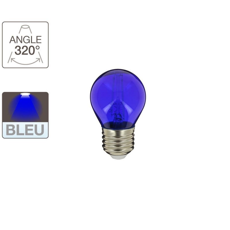 Xanlite - Ampoule LED P45, culot E27, 2W cons. (N.C eq.), lumière Lumière bleu - EEPB 2