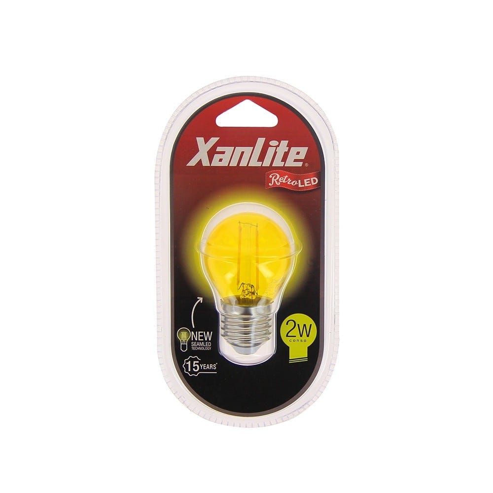 Xanlite - Ampoule LED P45, culot E27, 2W conso., lumière Lumière jaune - EEPJ 4
