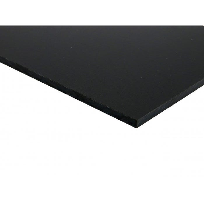 Panneau de bardage stratifié HPL compact Noir, E : 6 mm, l : 130 cm, L : 61 cm 1