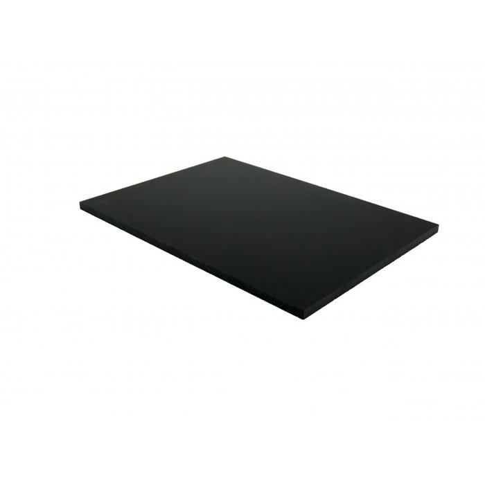 Panneau de bardage stratifié HPL compact Noir, E : 6 mm, l : 130 cm, L : 61 cm 0