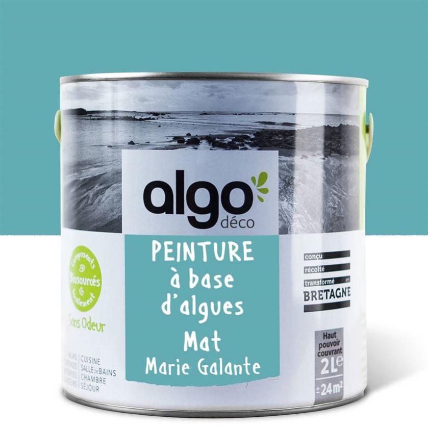 Peinture saine Algo - Bleu Marie-Galante - Mat - 2L