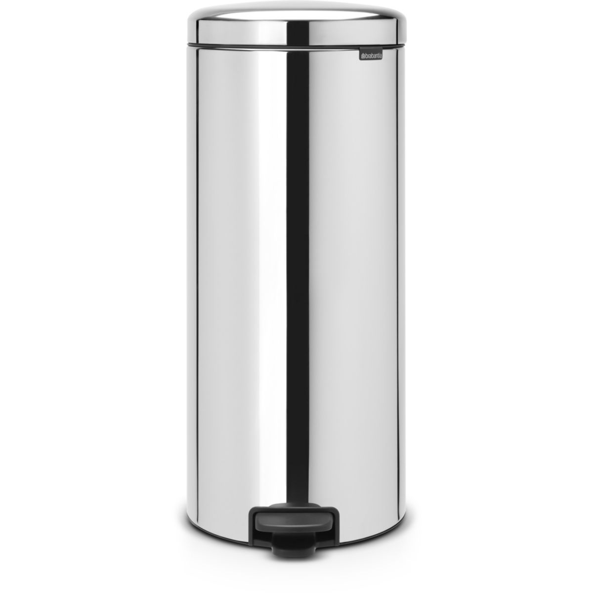 Poubelle manuelle BRABANTIA pedale NewIcon 30L BrilliantSteel Silent