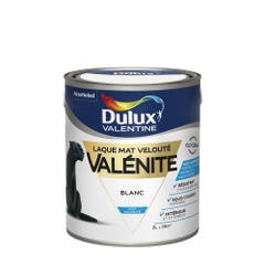 Peinture laque boiserie Valénite blanc mat 2 L - DULUX VALENTINE 1