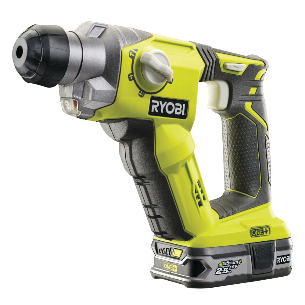 Marteau perforateur RYOBI 18V OnePlus - 1 batterie LithiumPlus 2.5Ah - 1 chargeur rapide R18SDS-125S