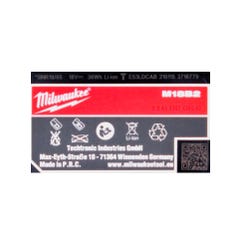 Batterie MILWAUKEE M18 B2 REDLITHIUM Li-lon 2.0 Ah 4932430062 2