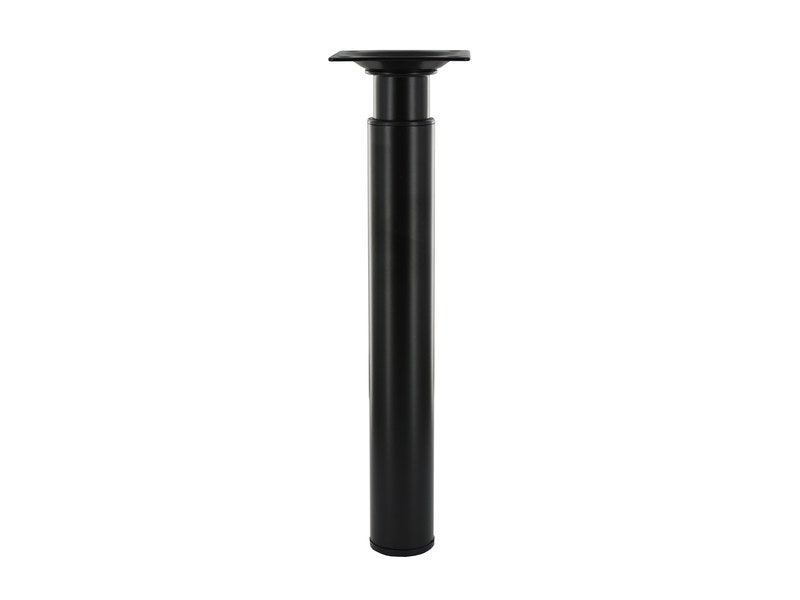 Pied table basse cylindrique réglable, H. 21 à 35 cm acier époxy noir