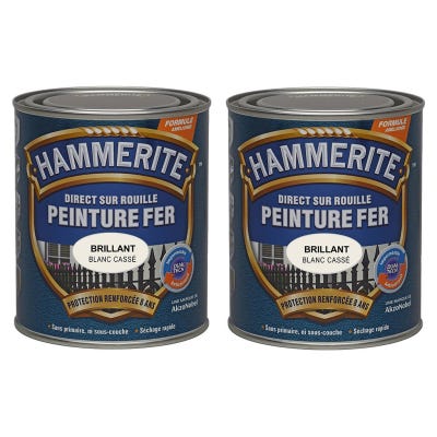Peinture brillante Hammerite - Boîte 750 ml - Noir