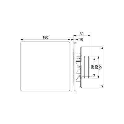 Kit grille de ventilation - Colorline blanc D80 ALDES - 11022156 Kit Bouche COLORLINE support + plaque Design blanche Diamètre 80 (manchette non