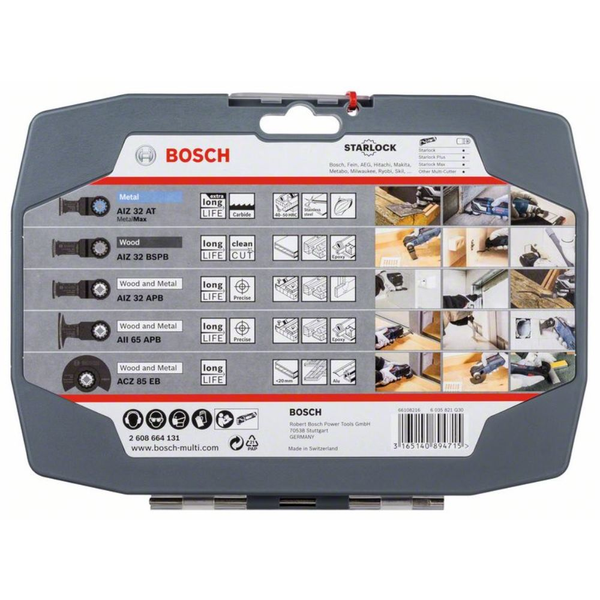 Coffret 5 lames outils oscillant BOSCH STARLOCK Best for cutting - 2608664131 7