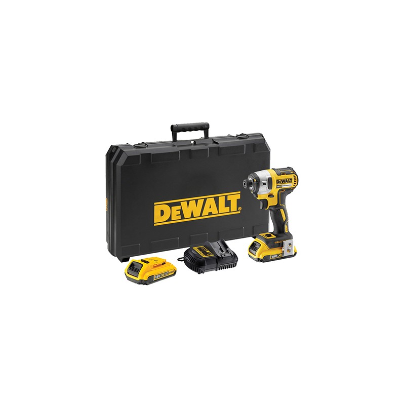 Visseuse à chocs Compact DEWALT XR 18V 2Ah Li-Ion BL + 3 douilles magnétique offertes