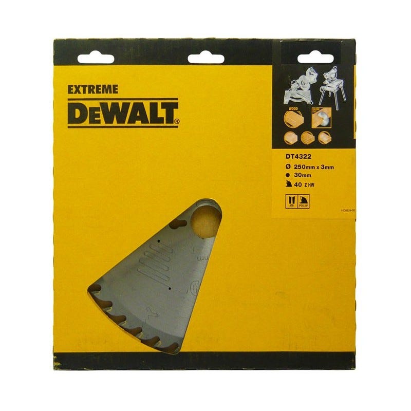 Dewalt DT4322-QZ Lame de scie circulaire stationnaire Extreme Workshop 250x30mm 40 dents 1