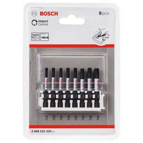 Bosch - Pack de 8 embouts de vissage Screwdriver Bit Impact Control 50 mm 2