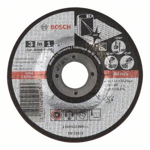 Bosch Accessories 2608602388 Disque à tronçonner à moyeu déporté 115 mm 22.23 mm 1 pc(s)