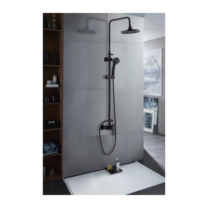 ROUSSEAU Colonne de douche avec robinet mitigeur mécanique Shenti noir 2