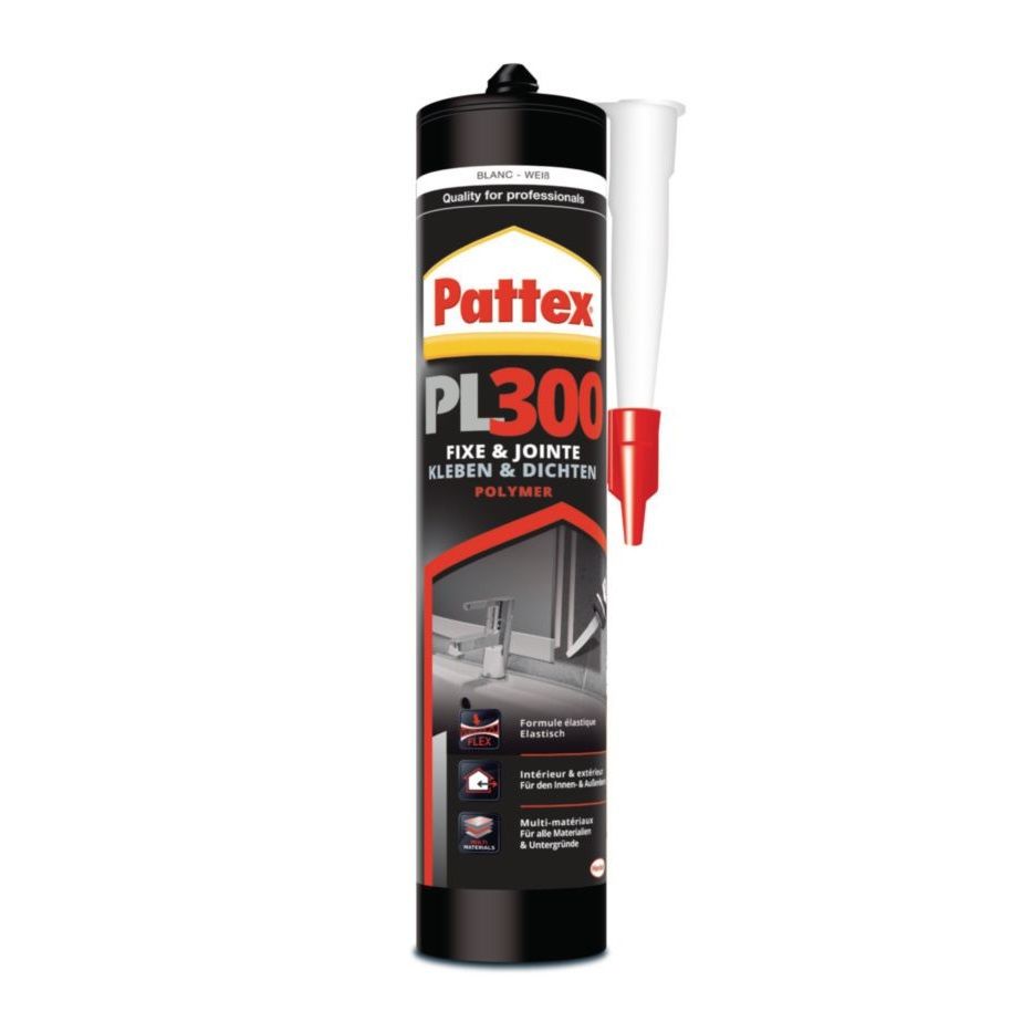 Colle fixation PL300 Total Fix 410g blanc - PATTEX - 1506659