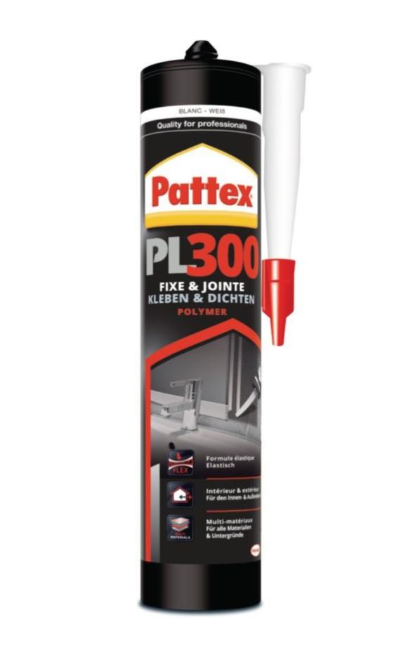 Colle fixation PL300 Total Fix 410 g blanc - PATTEX - 1506659